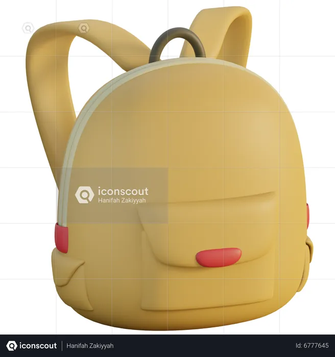 School Bag  3D Icon