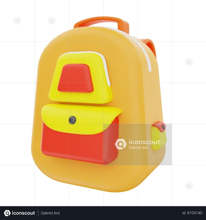 School Bag  3D Icon