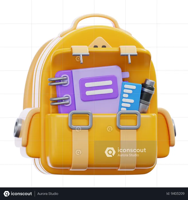 School Bag  3D Icon