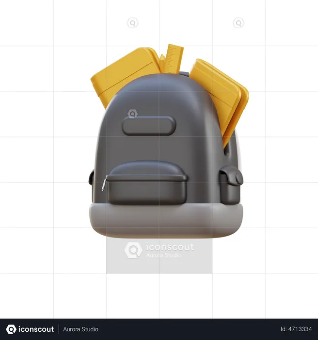 School Bag  3D Illustration