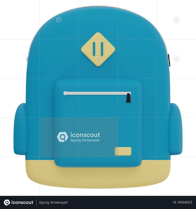 School Bag  3D Illustration