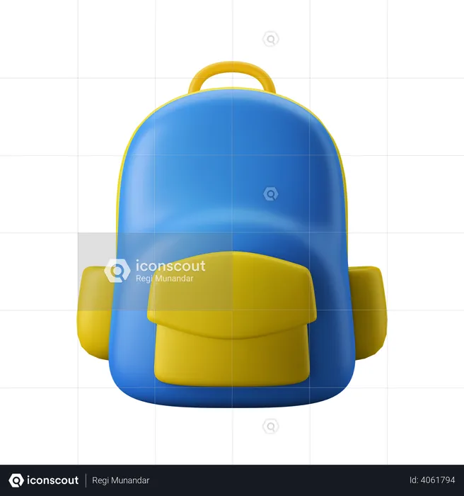 School Bag  3D Illustration