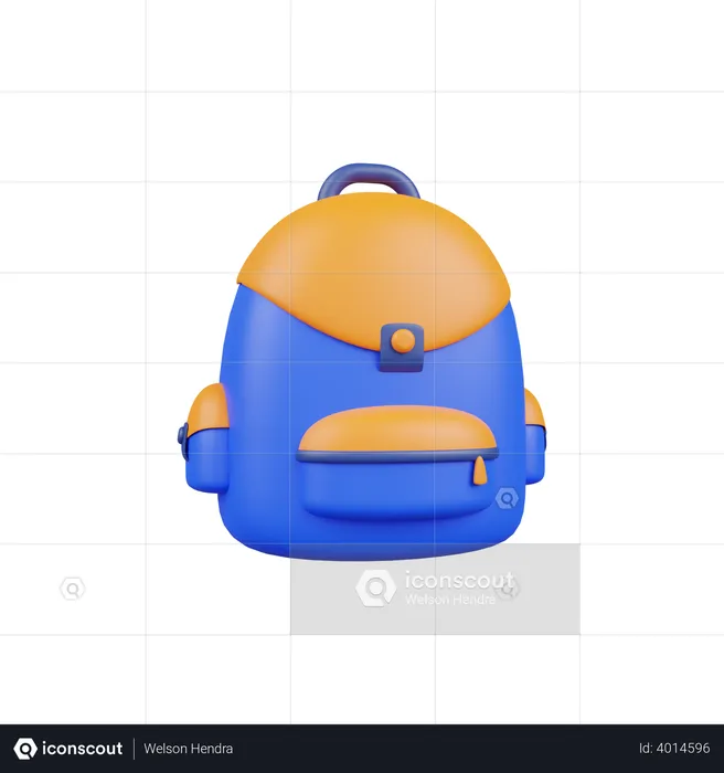School Bag  3D Illustration
