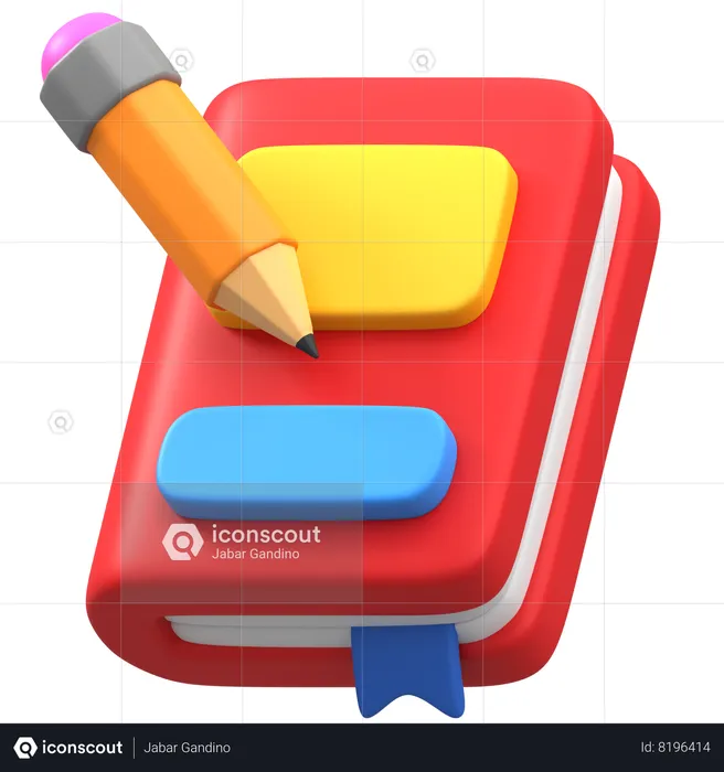 School Book  3D Icon