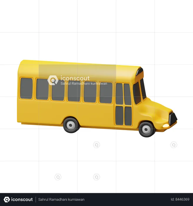 School bus  3D Icon