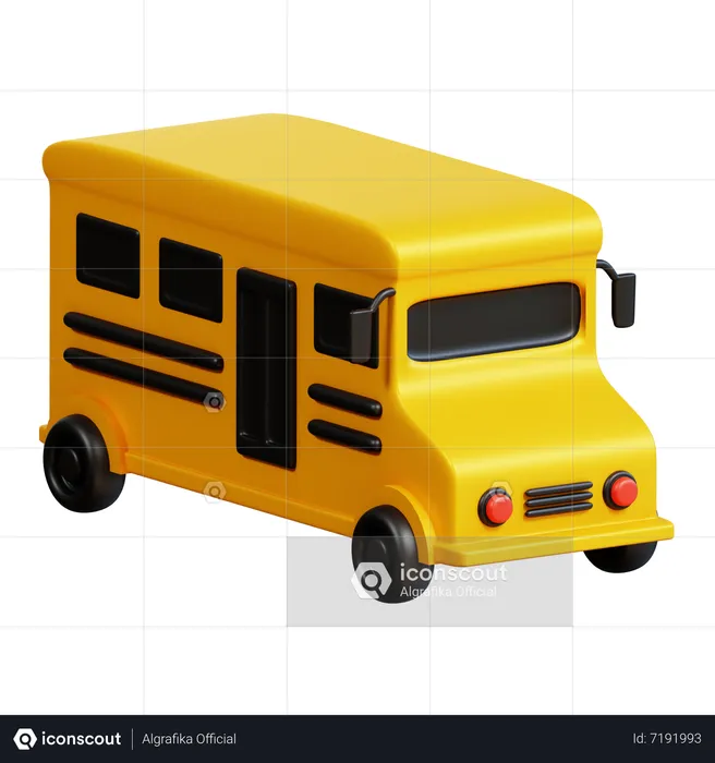 School Bus  3D Icon