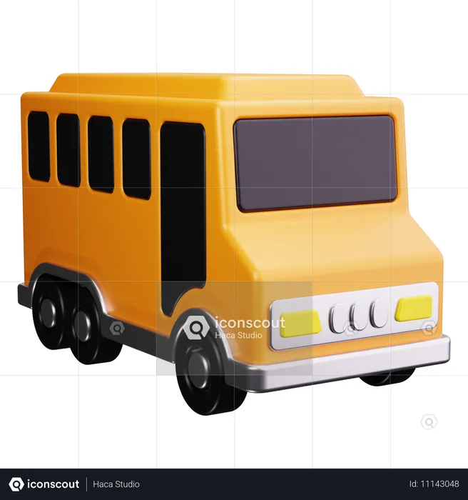 School Bus  3D Icon