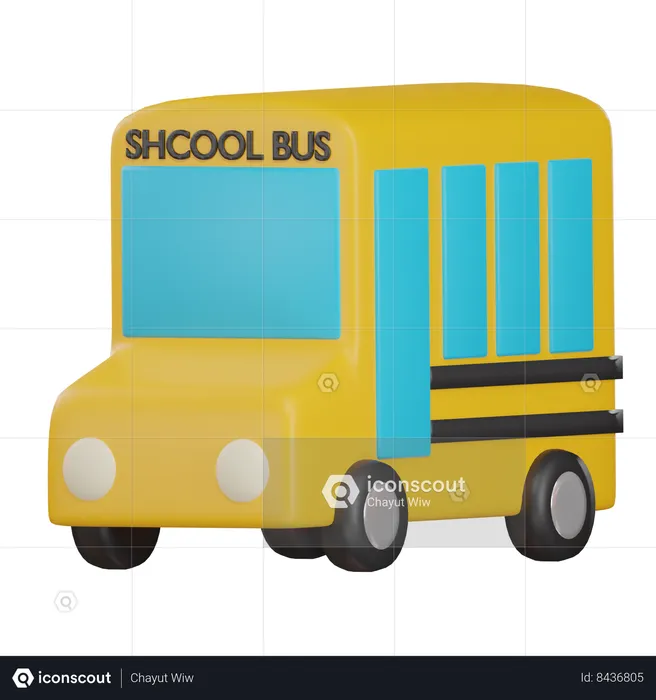 School Bus  3D Icon