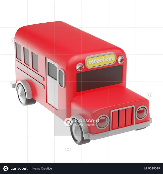 School Bus  3D Icon