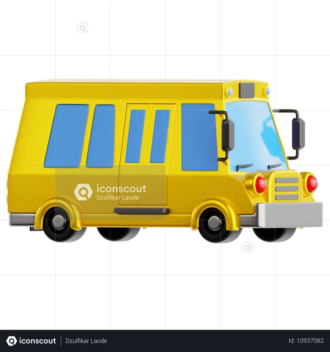 School Bus  3D Icon