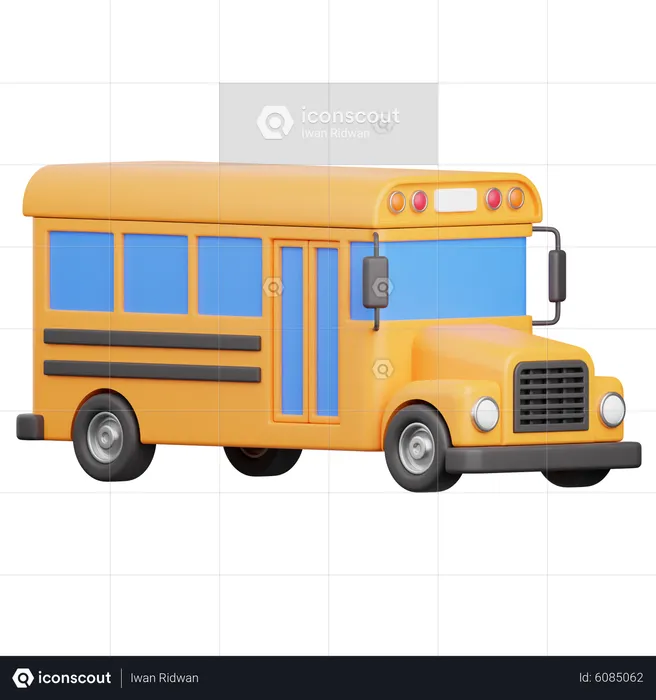 School Bus  3D Icon
