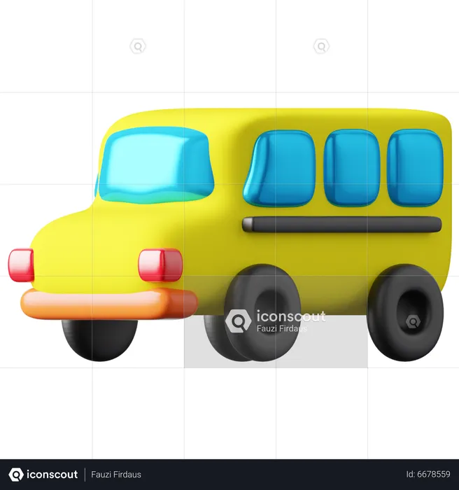 School Bus  3D Icon