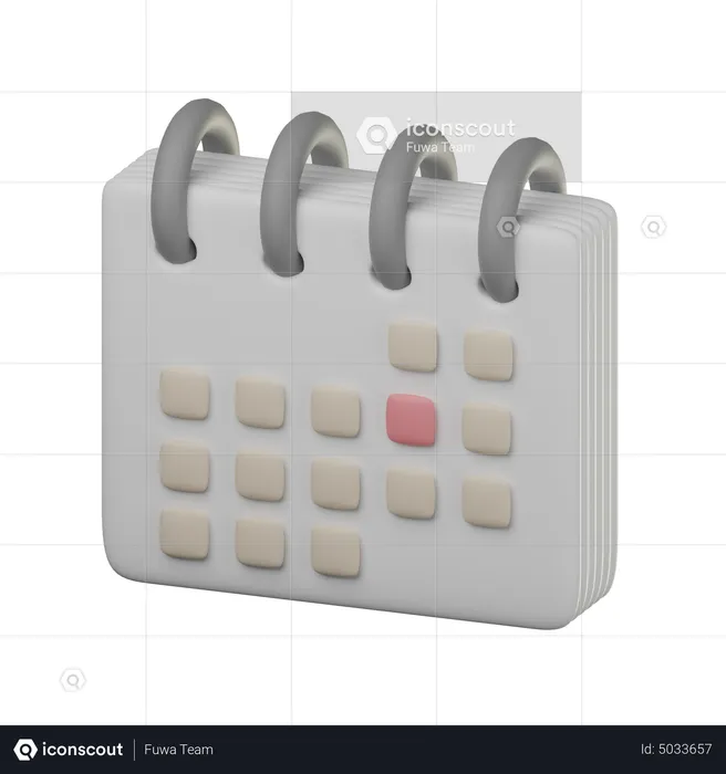 School Calendar  3D Icon