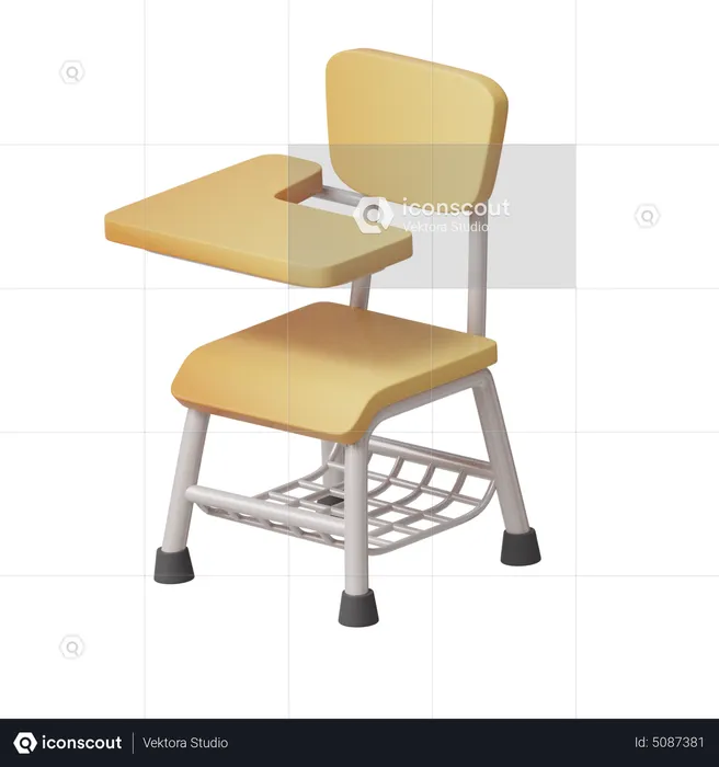 School Chair  3D Icon