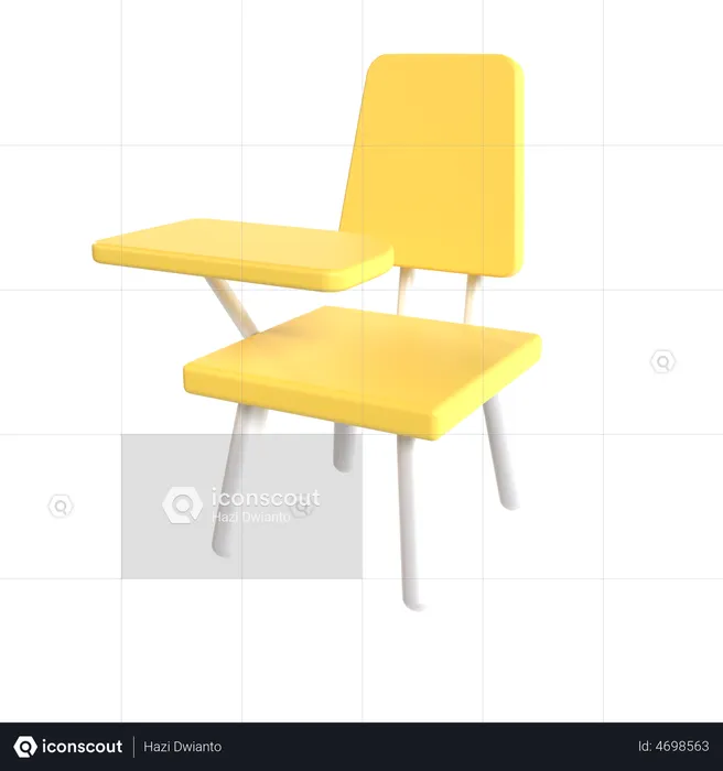 School Chair  3D Illustration