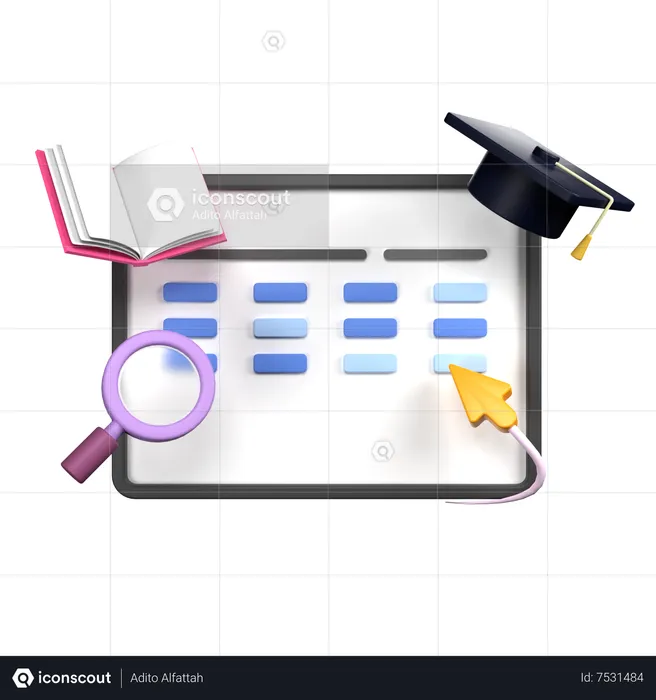 School Curriculum  3D Icon