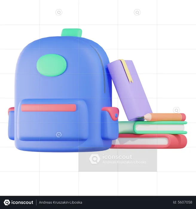 School Equipment  3D Icon