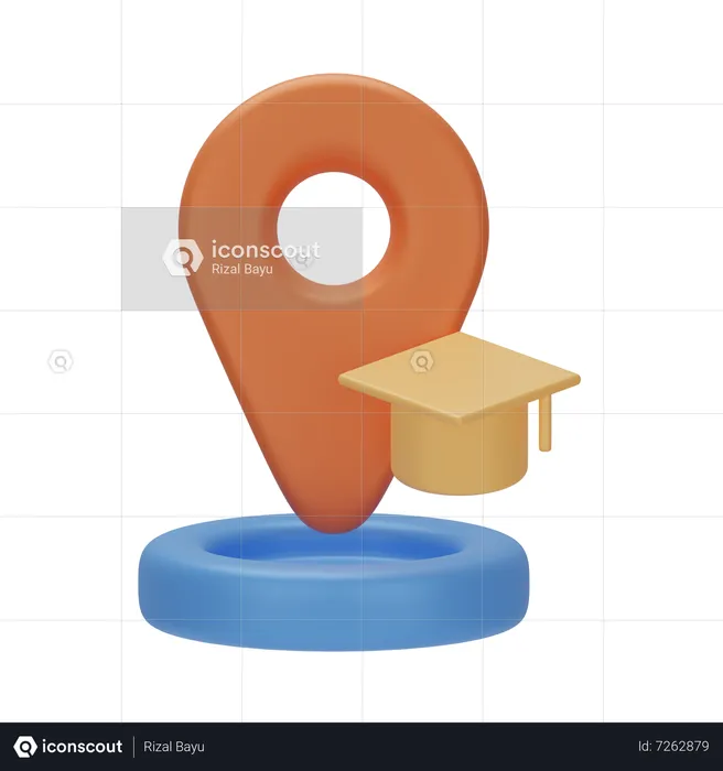 School Location  3D Icon