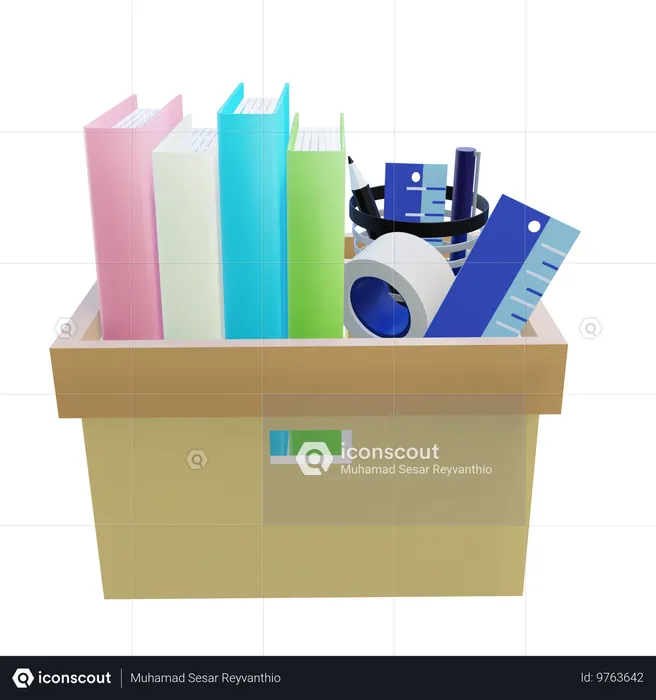 School Material Donation  3D Icon