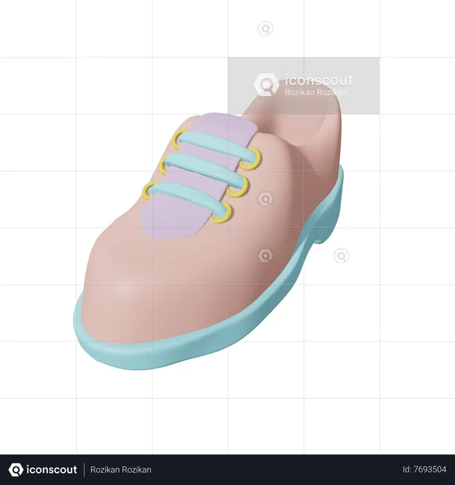 School Shoes  3D Icon
