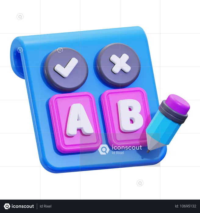 School Test  3D Icon