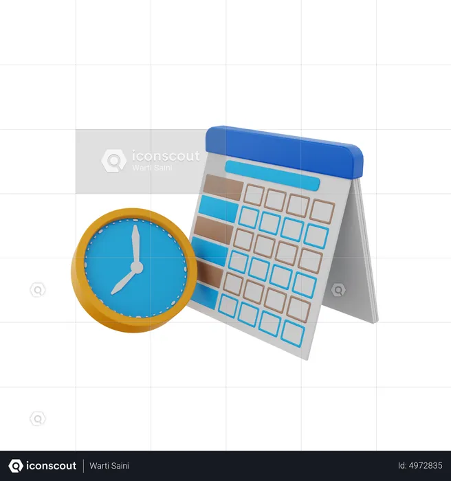 School Timetable  3D Icon