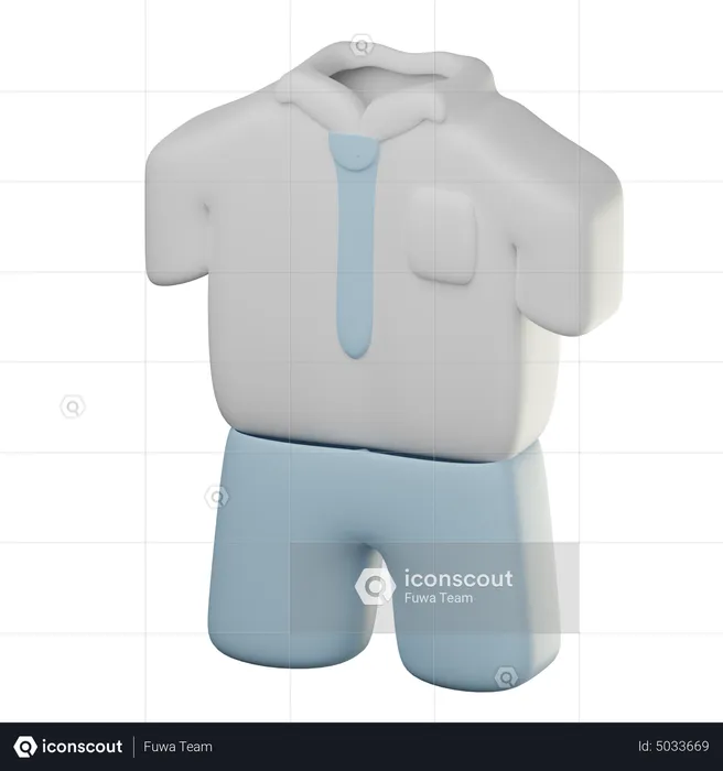 School Uniform  3D Icon