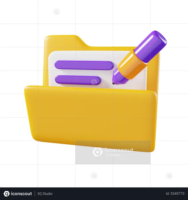 Schreibmappe  3D Icon