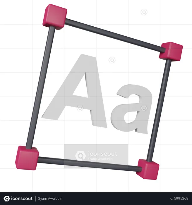 Schriftgröße  3D Icon