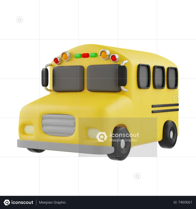 Schulbus  3D Icon