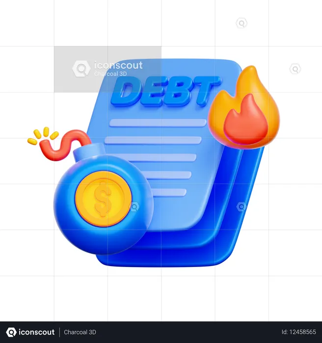 Schuldenkrisenbombe  3D Icon