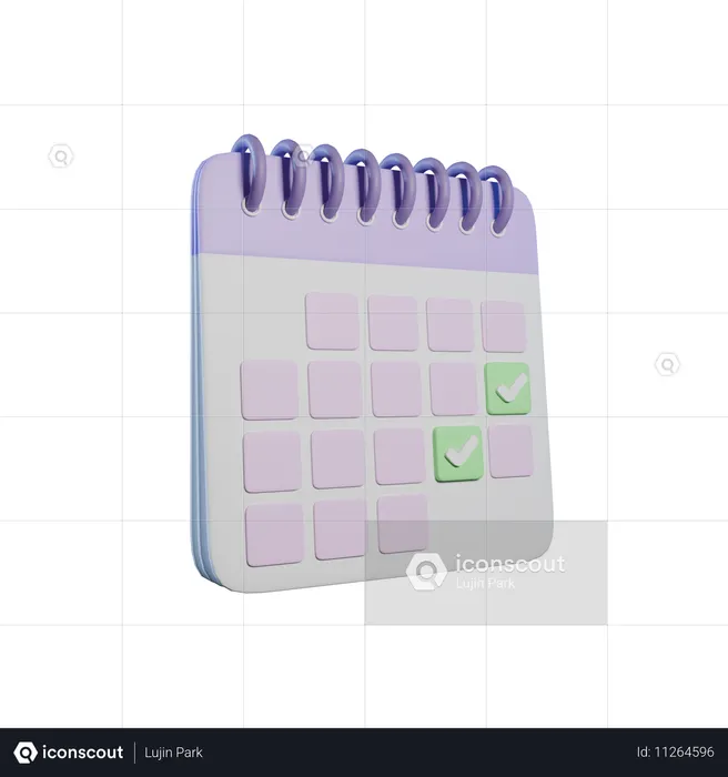 Schulkalender  3D Icon
