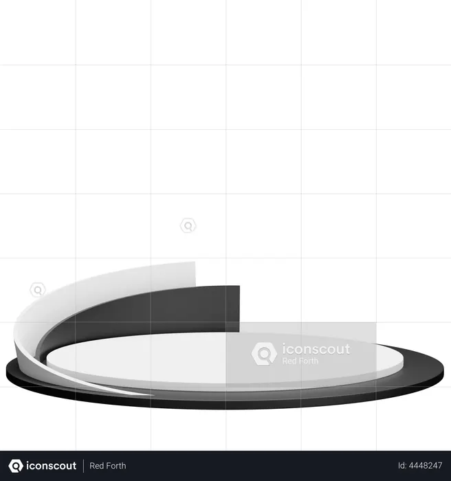 Schwarz weißer Sockel  3D Icon
