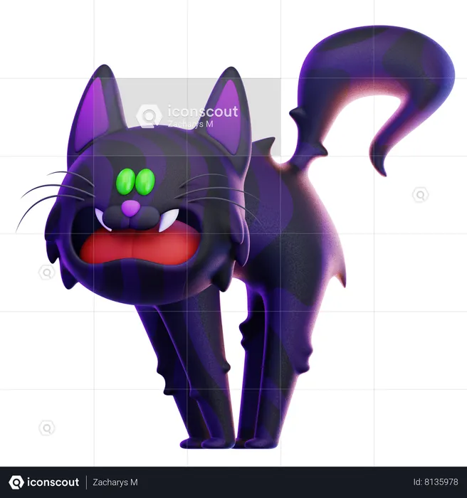 Schwarze Katze  3D Icon