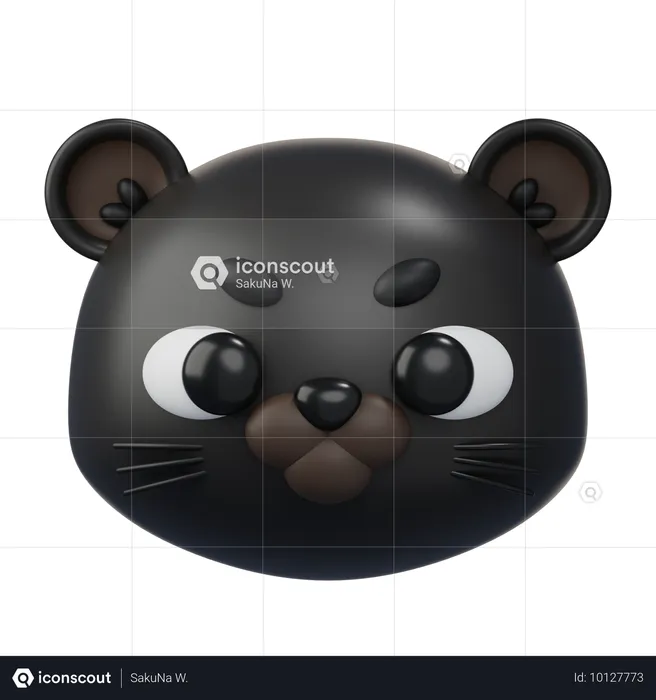 Schwarzer Panther  3D Icon