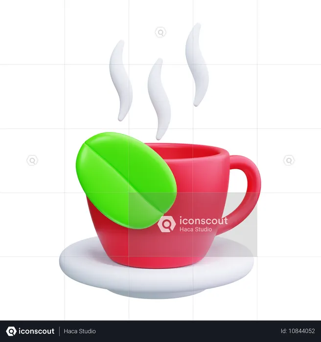 Schwarzer Tee  3D Icon