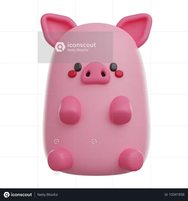 Schwein  3D Icon