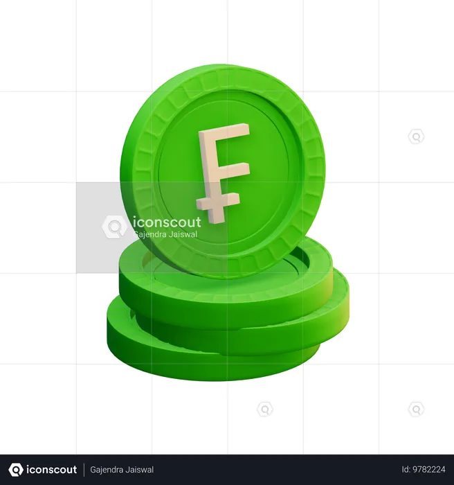 Schweizer Franken  3D Icon