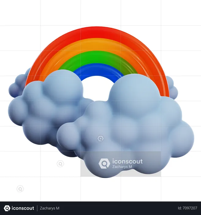 Schwerer Regenbogen  3D Icon