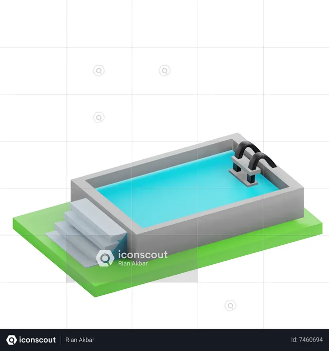 Schwimmbad  3D Icon