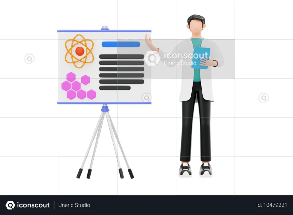 Scientific Conference  3D Illustration