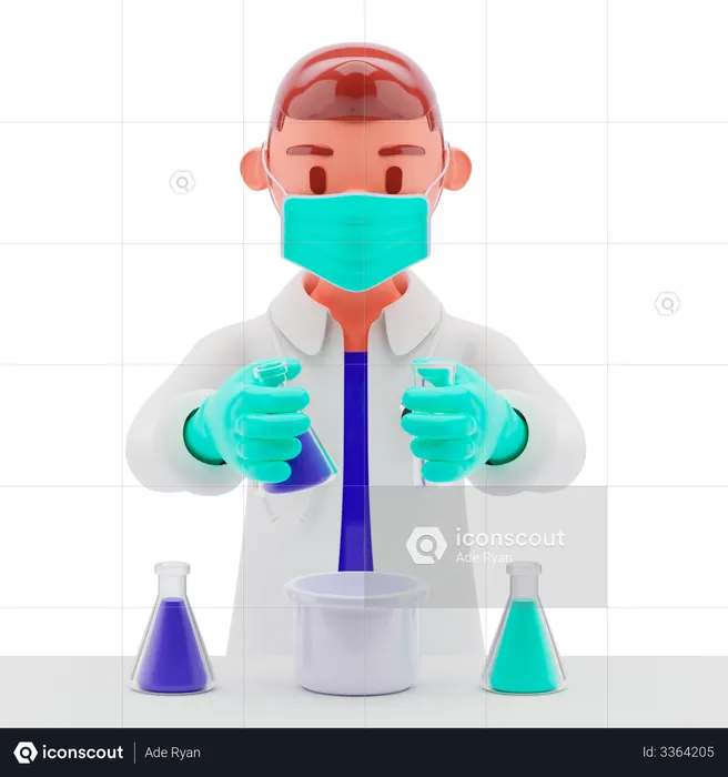Scientist  3D Illustration