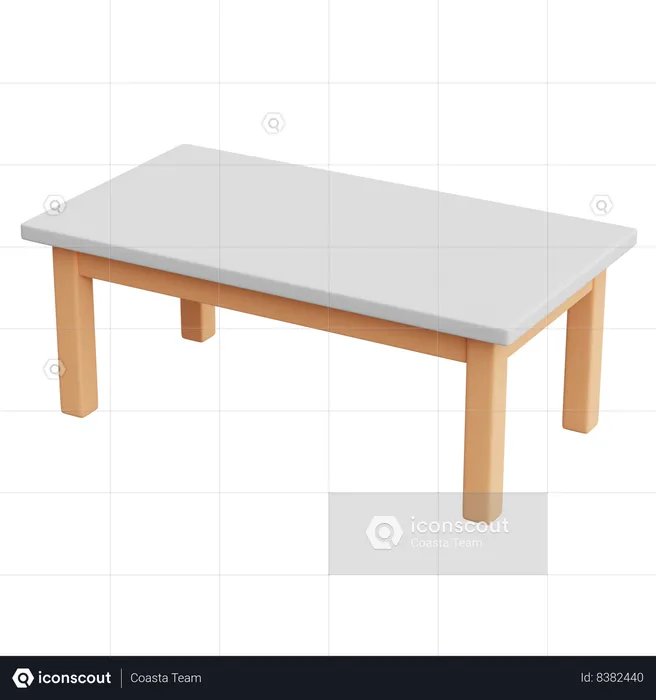 Scientist Table  3D Illustration