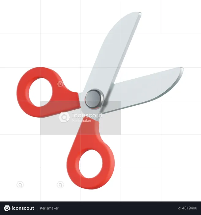 Scissors Cut Lines Icon Badge Place Cutting Stock Vector by