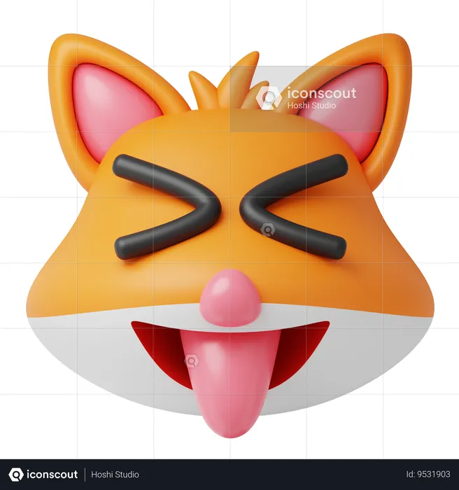 Scoff Fox Emoji 3D Icon