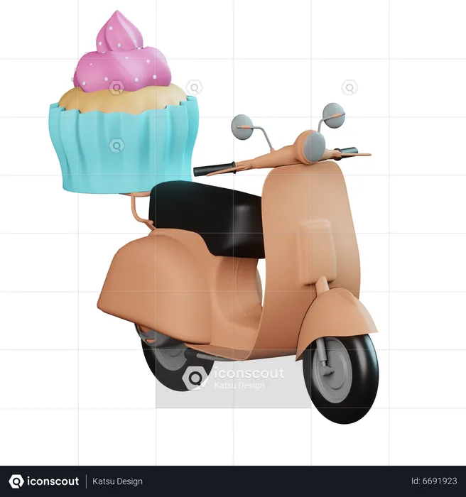 Scooter de comida a domicilio  3D Icon