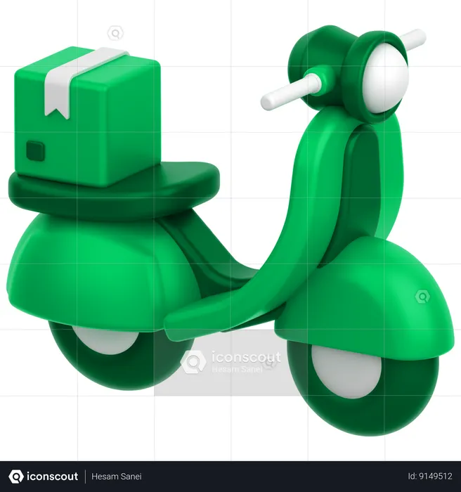 Scooter de reparto  3D Icon