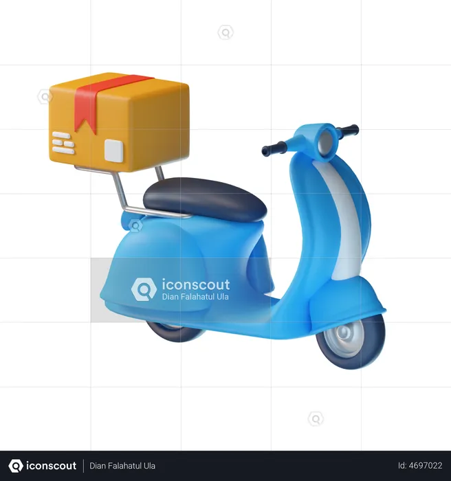 Scooter de reparto  3D Illustration