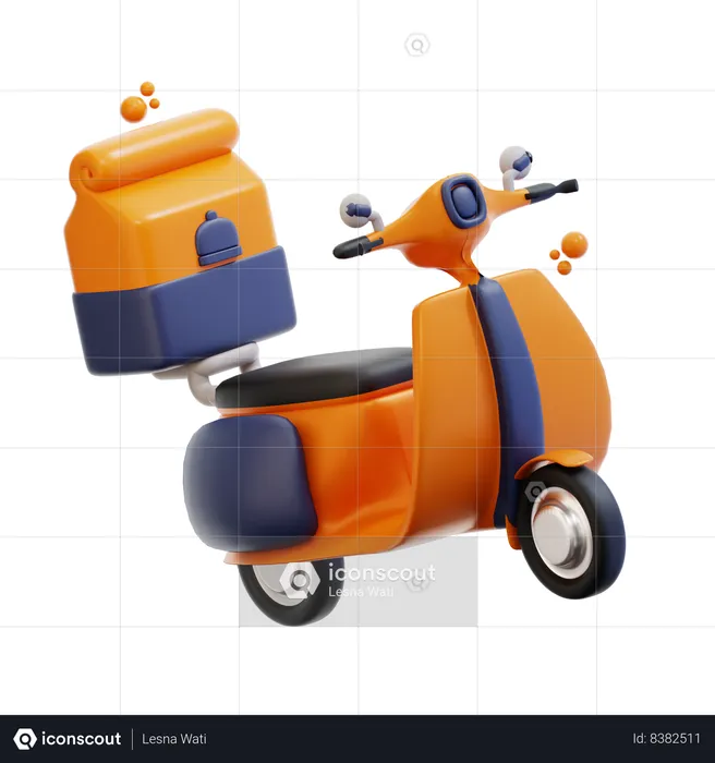 Entrega de scooters  3D Icon