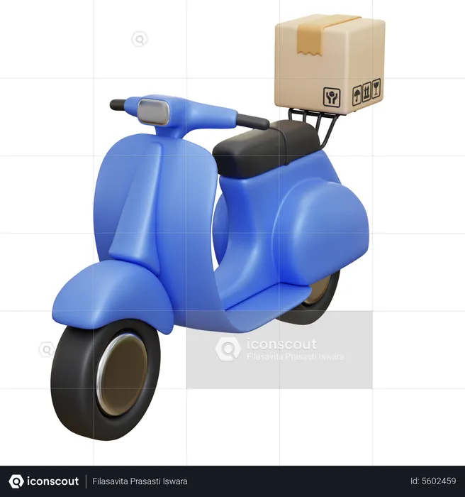 Entrega de scooters  3D Icon